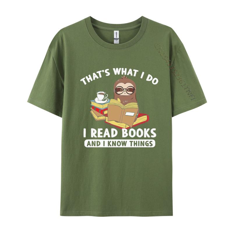 Thats What I Do Read Books And I Know Things Tshirt Men Graphic Tees Top Cotton Oversized T Shirts Birthday Tshirts Kawaii