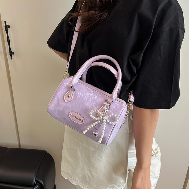 Einzelschulter Damen High-End Crossbody-Tasche Vielseitig Stilvoll Kleine Quadratische Tasche Geeignet für den Arbeitsweg mit Schleife