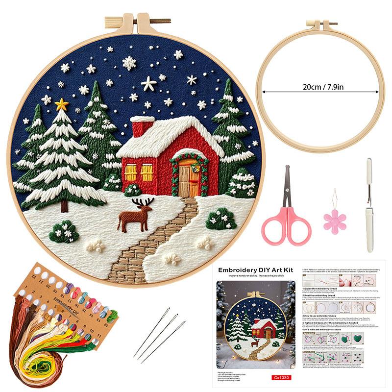 New Christmas Embroidery Handmade Diy Material Package Christmas Embroidery Belt Accessories
