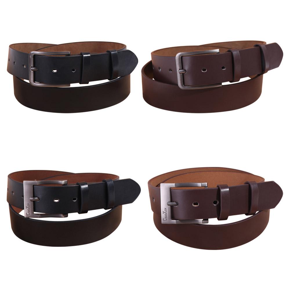 

Adjustable Men s Waist Belt PU Metal Buckle Belt Fashion Leather Business Belt Business Style B Black