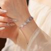 Elegant Butterfly Flower Bracelet With Zircon Stones Tone Womens Fashion Accessory Lightweight Luxury Style