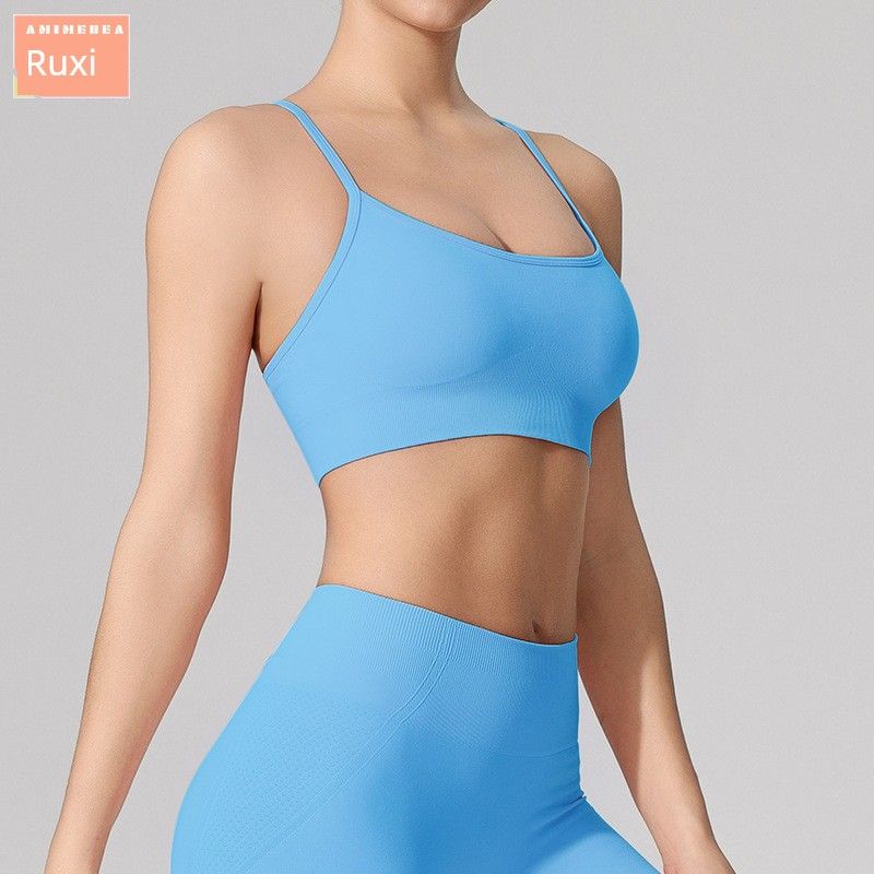 Export Beauty Back Spaghetti Strap Sports Intimates Breathable Quick-Drying Yoga Fitness Women's Inner Wear Sexy Back Practice Tops Bra