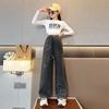 Jeans For Girls Graffiti Girl Jeans Spring Autumn Kid Jeans Casual Style Children Clothes 6 8 10 12 14