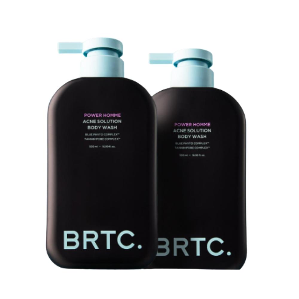 BRTC Power Homme Acne Solution Body Wash 500ml+500ml Double Set for Men