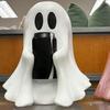 Halloween Ghost Can Holder Cute Ghost Drink Holder Stand for Coke Can Funny Party Desktop Ghost Statue Resin Ornament Home Decor