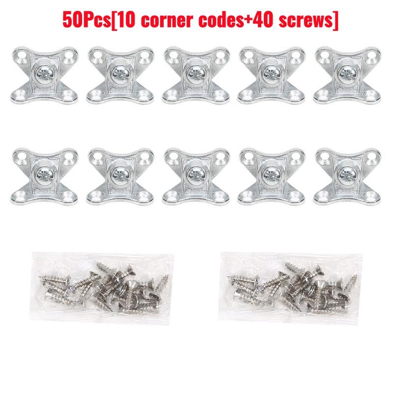 

50pcs zinc alloy butterfly corner bracket, plank corner connector, removable corner bracket, with screws