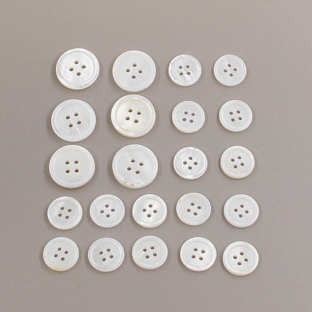 22 Pieces Genuine White Mother of Pearl Blazer Buttons Suit Buttons Set 20mm 15mm Natural White MOP Shell Buttons Bulk for Men (White MOP) Leekayer