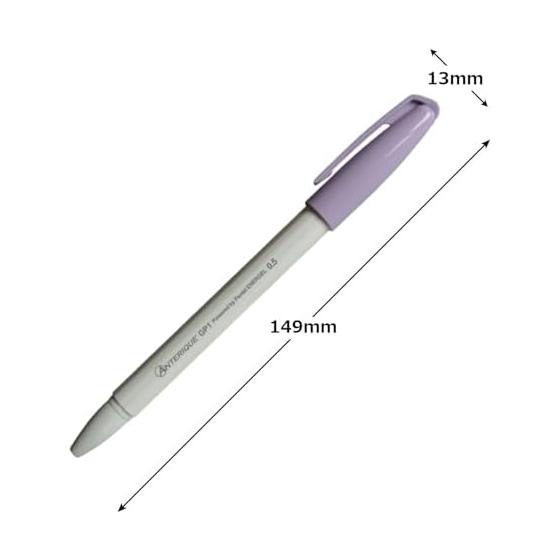Anterique Gel Ink Ballpoint Pen, 0.5mm, Lavender x Snow White GP1-5LVSW