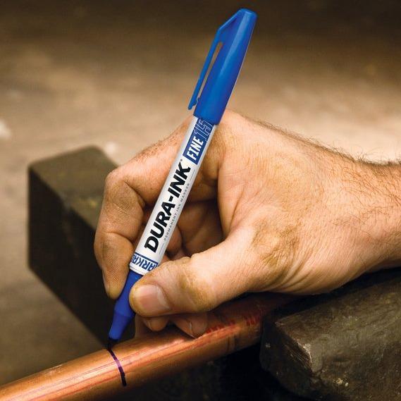 DURA-INK Eco-Friendly Silver Black Oil-Based Waterproof Marker, Quick-Drying 1mm Industrial Pen