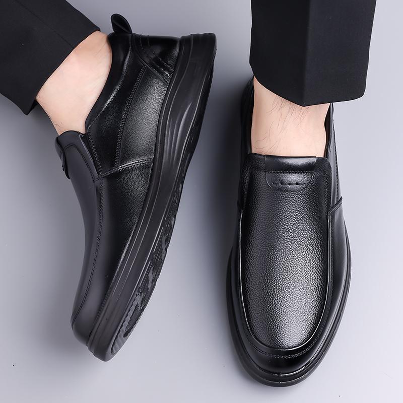 Work Comfortable Driving Sneakers Non Slip Outdoor Flats Mens Leather Loafers Breathable Outdoor Slip On Casual Shoes for Male