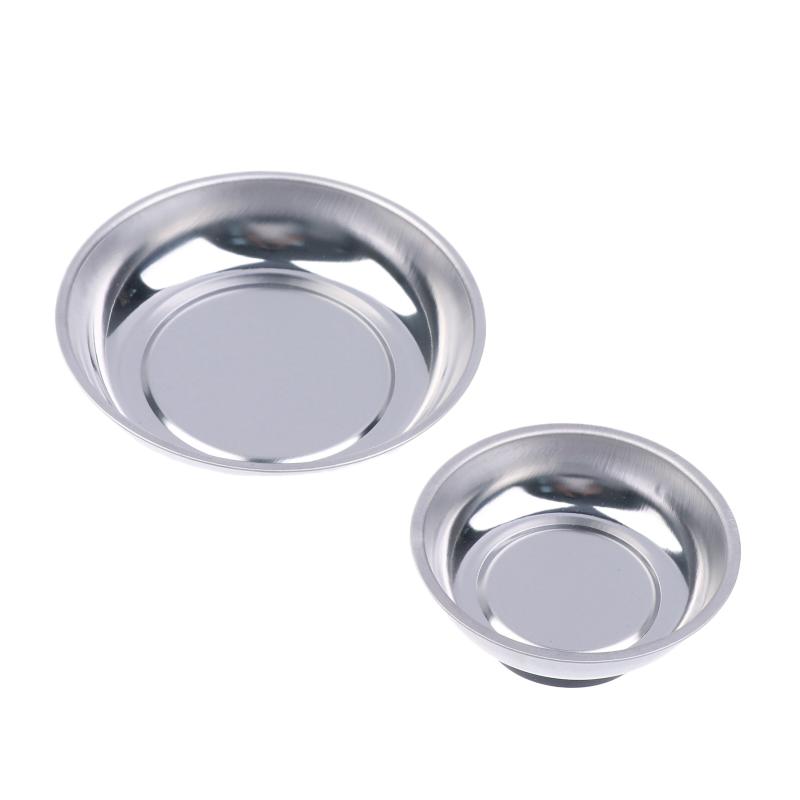 Circular Magnetic Parts Bowl 3"/4"/6" Magnetic Tray Screw Storage Tray Stainless Steel Tools Tray For Auto Suction Pad Tools