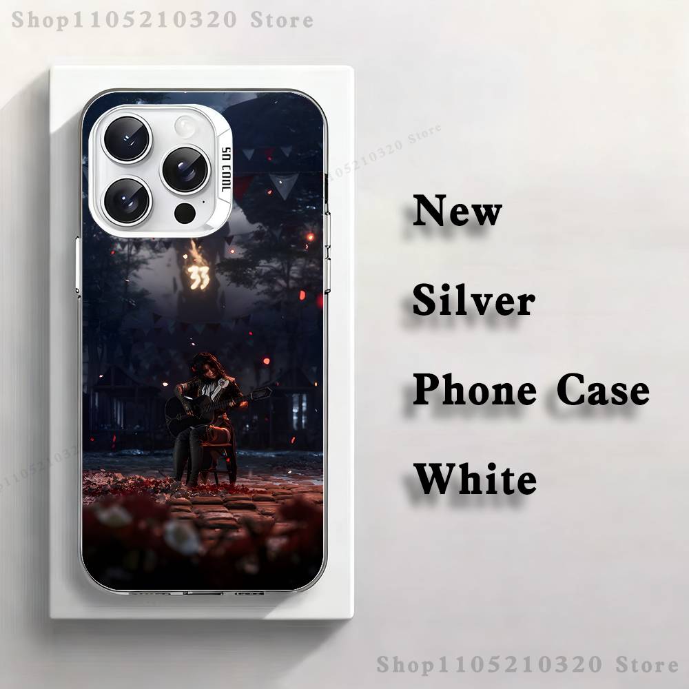 

C-Clair O-Obscur Expedition 33 Phone Case For iPhone 17,16,15,14,13,12,11,Mini,Pro,E,MAX White Matte Silicone Whtie Cover iPhone15promax