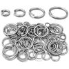 20Pcs/Lot 10-30mm Stainless Steel Split Ring Open Single Loops Jump Rings Connectors For DIY Jewelry Making Findings Accessories