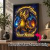 Personalized Charizard Diamond Art Custom Name 5D Diamond Painting Full Drill DIY Craft