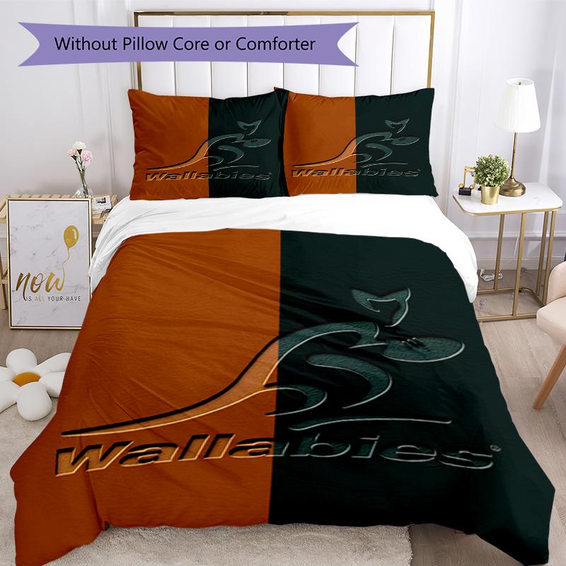 3pcs Wallabies Bedding Set Duvet Cover Closure Includes 1 Duvet Cover & 2 Pillowcases, Soft and Comfortable for All Seasons.