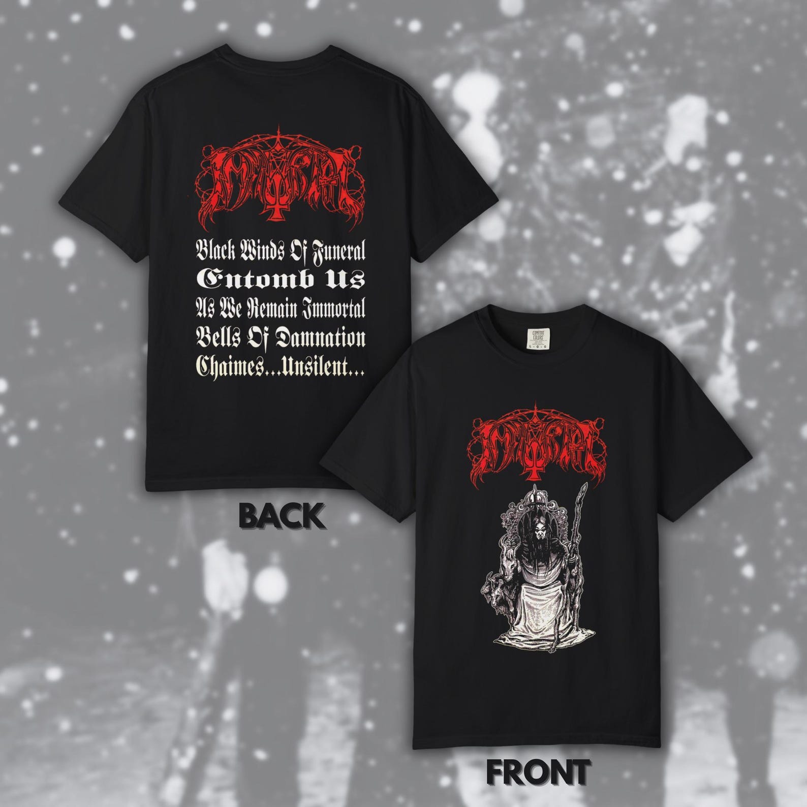 Immortal - Throne | Size- S, M, L, XL, 2-4 XL 2XL