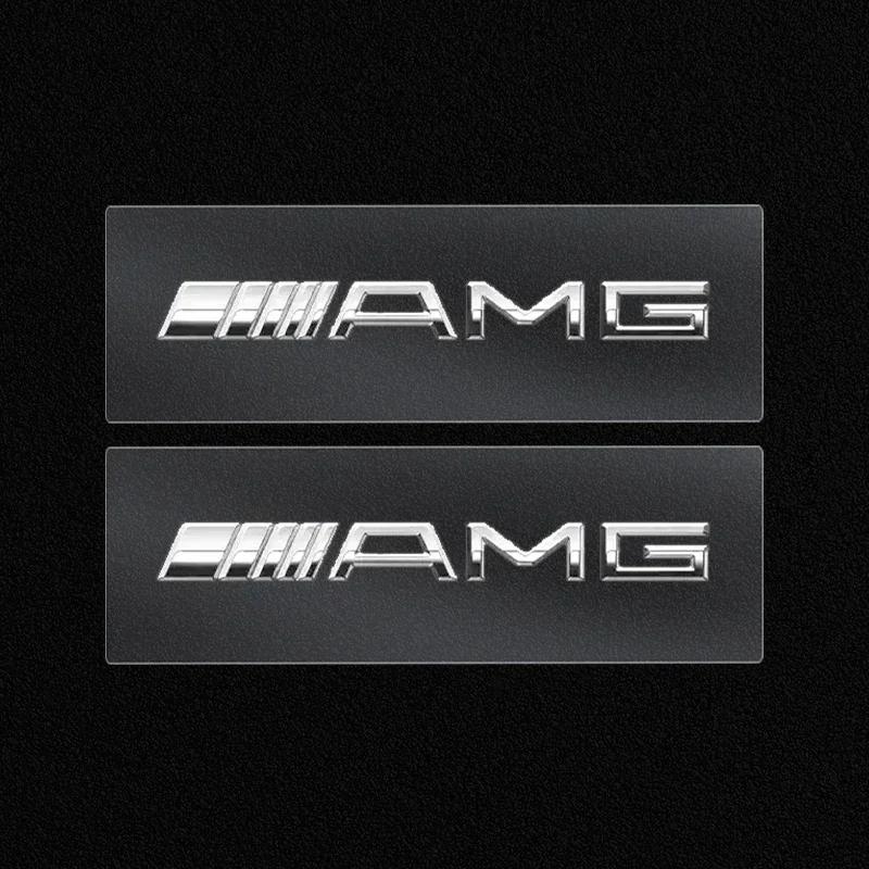 Car Front Seat Headrests Badge Decal Car Side Window Stickers for Mercedes Benz AMG W204 W205 W212 W213 W177 W176 W117 X253 W247