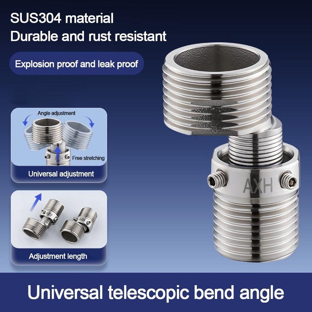 Edelstahl Gewinkelter Gebogener Fuß Winkelverstellung Verlängerter Duscharm Armatur Adapter Verdickte Wandmontage