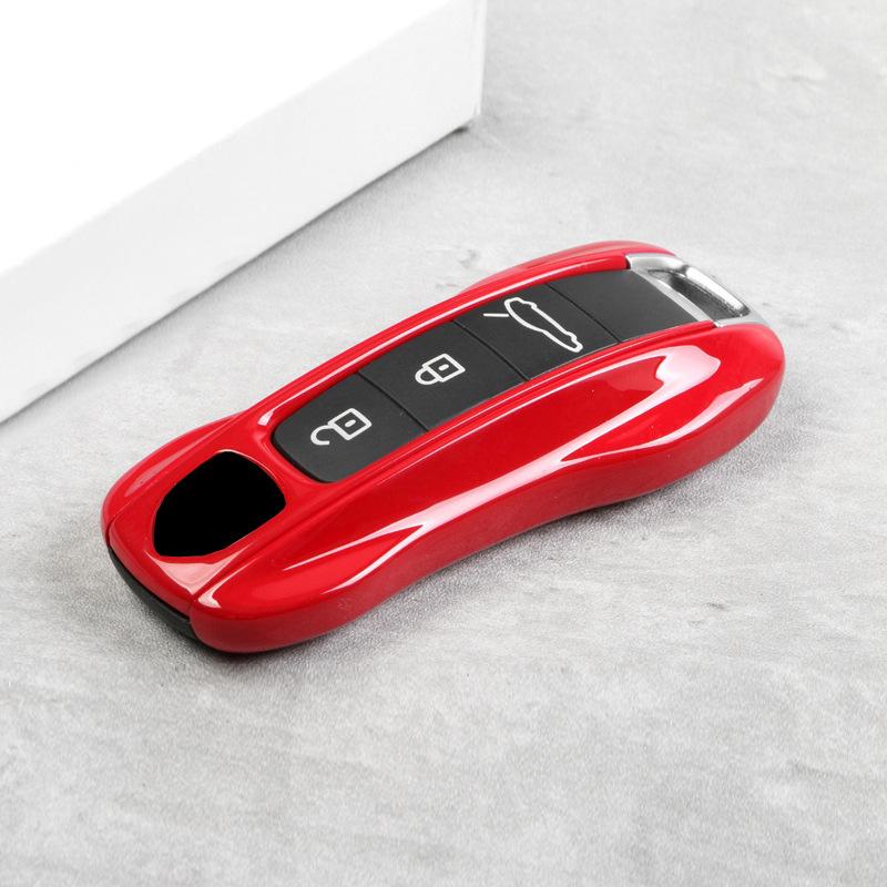 For Porsche Key Case Cayenne Macan 911 Paramela 718/Taycan Rouge