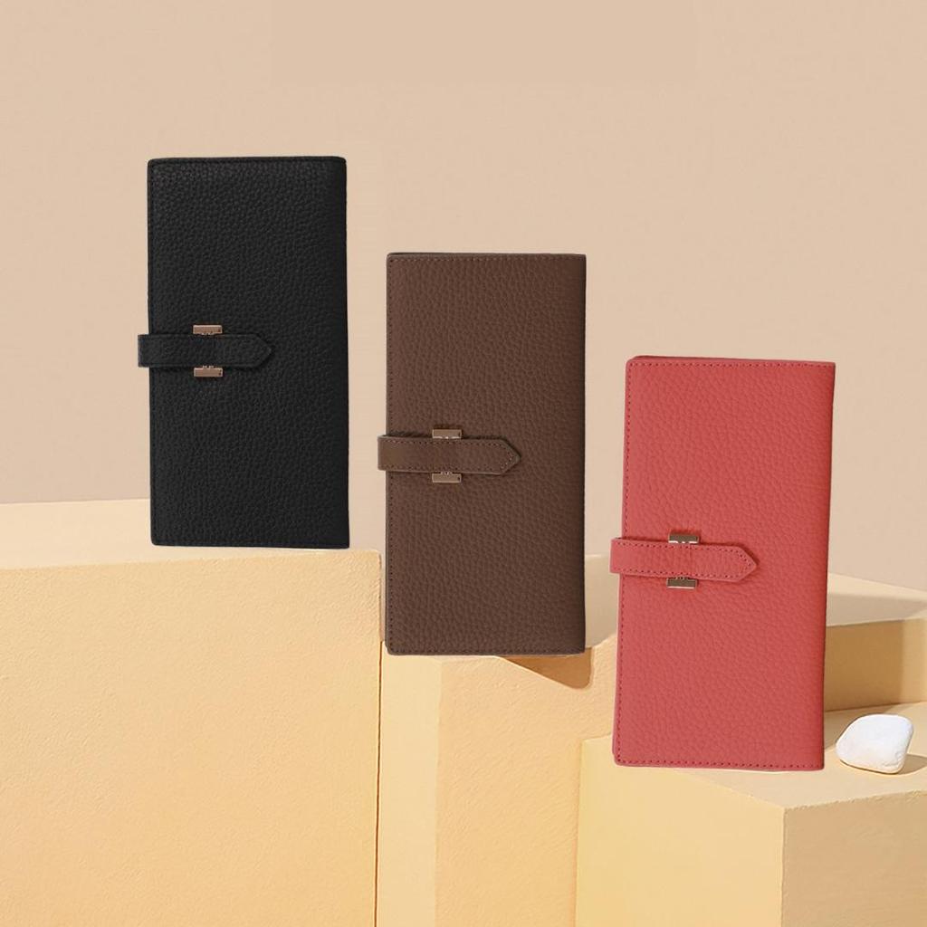 Ladies' Fashion Cowhide Wallet: Zipper Coin Purse and Clutch Bag – 2023 Japan, Europe, and America Collection.