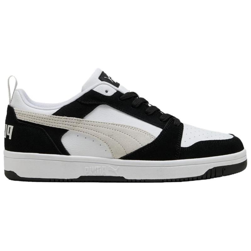 Puma Rebound V6 Men Stylish Thin Sole Wear Resistant Low Top Skate Shoes Black White 402262-01
