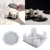 Stylish Lovely Octagonal Coaster Mould In Sturdy Silicone Materials Portable for Household and Office Supplies Use