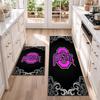 Ohio State Buckeyes Flannel Kitchen Floor Mat – Non-Slip, Absorbent and Easy to Clean Suitable for Kitchens, Entryways Bedroomsand Bathrooms