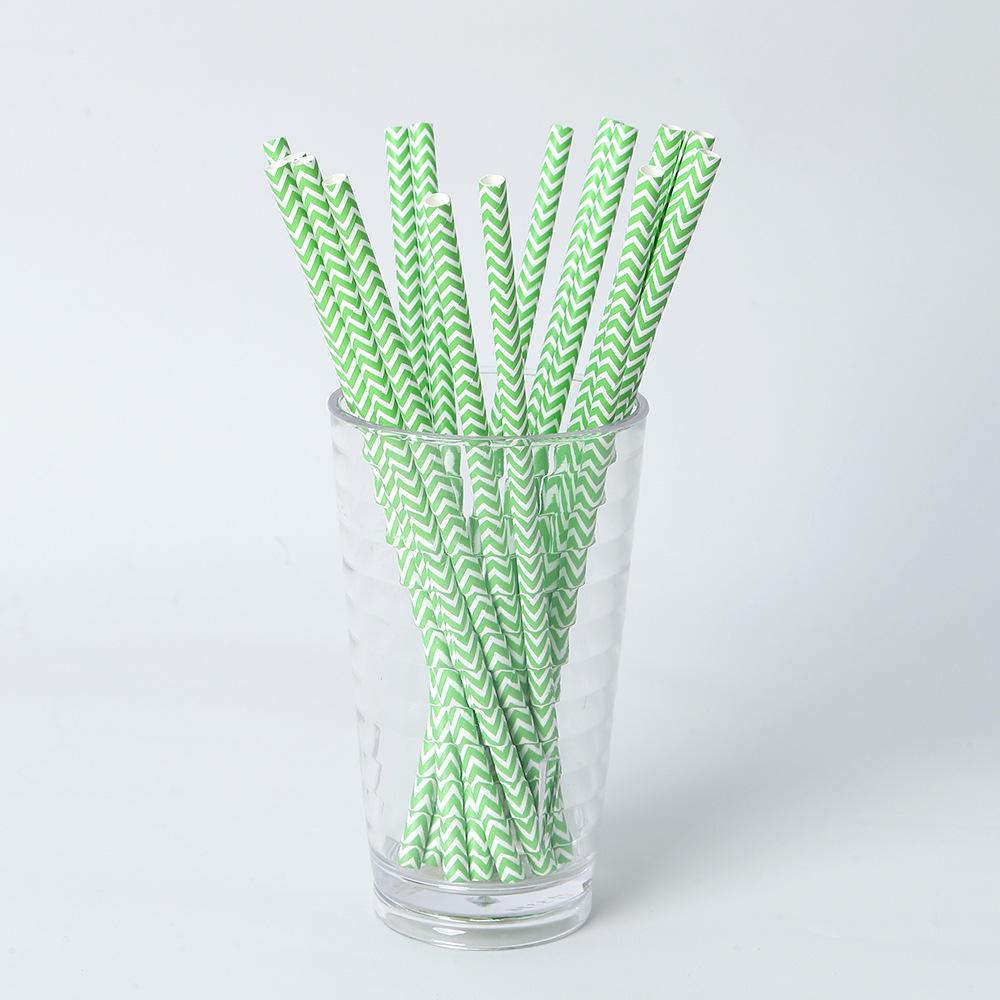 Colorful Biodegradable Paper Straws for Parties and Cocktails