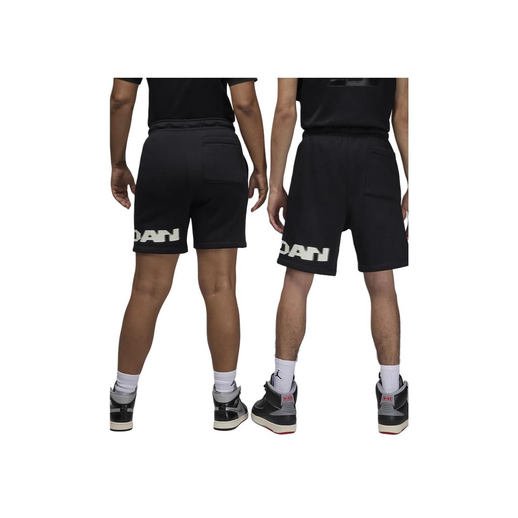 Jordan MVP Fleece Shorts With Letter Print Mid-Rise Drawstring Casual Shorts Men shorts Black FV7231-010