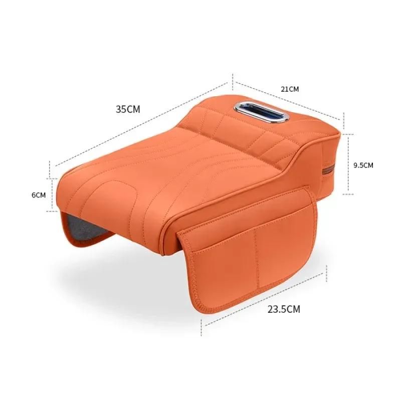 Leather Car Armrest Box Cover for Jaecoo J7 JETOUR T2 Haval H9 2024 2025 with Storage Bag Height Increase Pad Protective Accesso