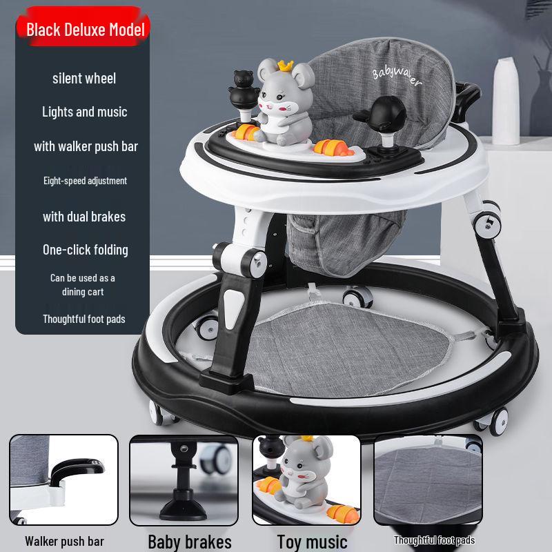 Multifunctional Baby Walker: Anti-Rollover, Anti-O-Leg, Sit-and-Push Learning Trolley