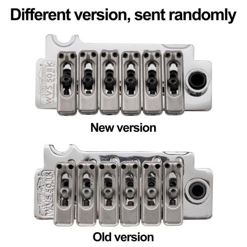 Wilkinson WVS50IIK Pas de coardă 10,5 mm, Ansamblu punte tremolo cu șa din oțel cu două puncte și bloc complet din oțel pentru Straturi USA/Mexic/Japonia/Coreea, Crom