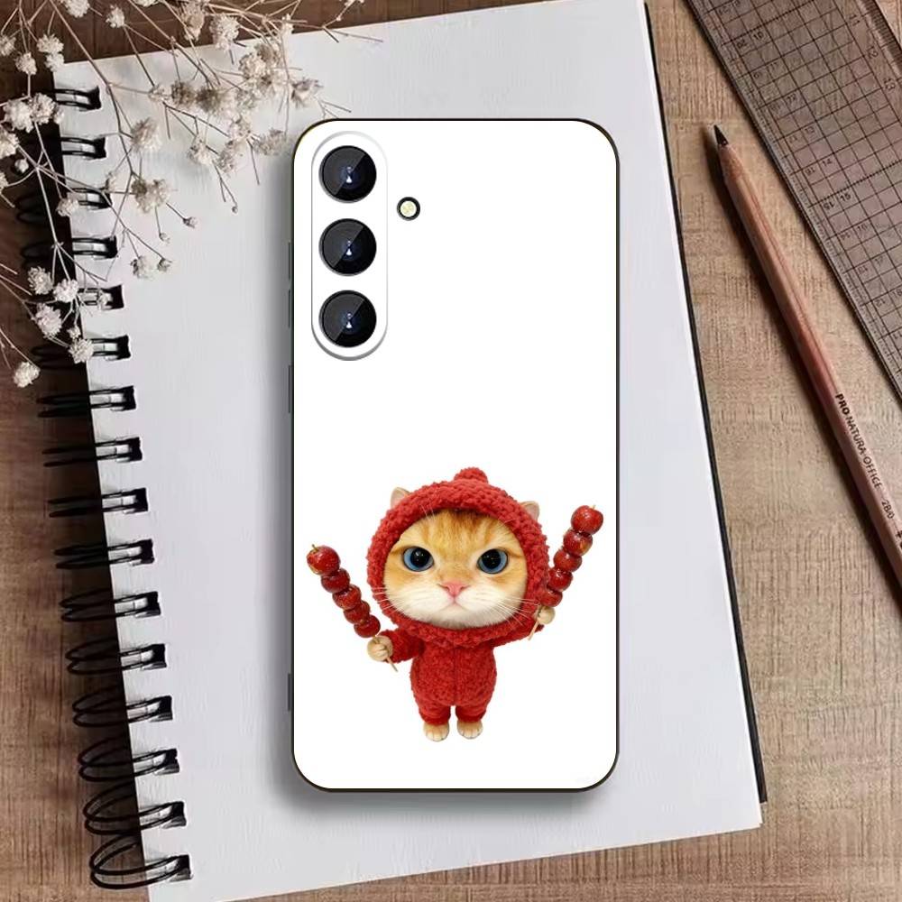 Silly Goofy Cat Mouse Phone Case For Samsung Galaxy A73,A21s,A22,A31,A52,A53,A71,A41Soft Black Shell