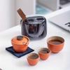 Set Reise-Tee-Set, einfache, stilvolle Keramik-Teekanne und Teetassen für Outdoor-Reisen, Teetrinken, Trinkgeschirr, Geschenke
