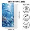 New, Double-sided Velvet Beach Towel Quick-drying Sports Towel Printed Bath Towel