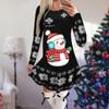 Women's Christmas Printed Dress Base Shirt