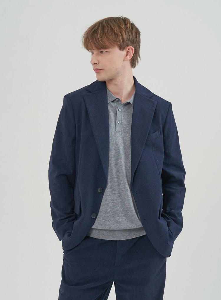Comspace1980 Corduroy Oversized Blazer_Navy