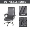Waterproof Office Armchair Cover Stretch Pu Leather Computer Chair Covers Thickened Rotating Chair Case Funda Silla Escritorio