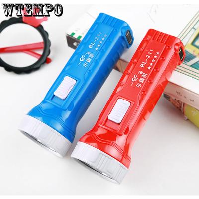 Rechargeable Flashlight Civilian Plastic LED Flashlight 4+1 Counterfeit Purple Light Flashlight Outdoor Lighting
