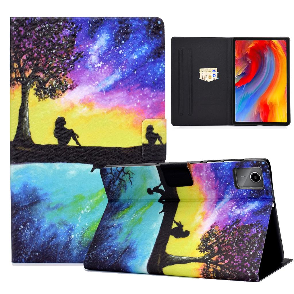 For Lenovo Tab M11/Xiaoxin Pad 11 2024 Case Card Holder Pattern Leather Tablet Cover