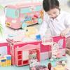 Dollhouse Koala Tour Bus Diary Girl Play House Toy Diy Bedroom Dresser Dining Kitchen Bathroom Shop Pretend Family Toys Girls