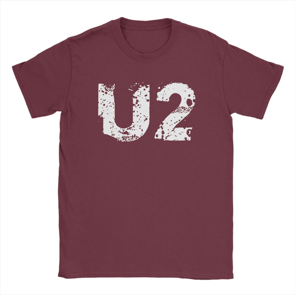 Men U2 Band T Shirt  100% Cotton Clothes Crazy Short Sleeve Crew Neck Tees Unique T-Shirts
