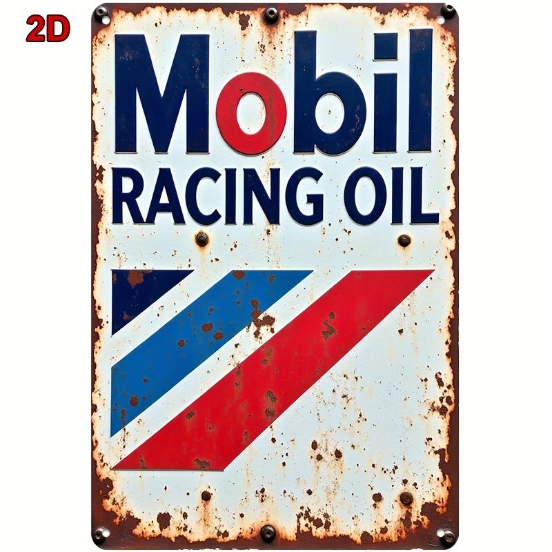 Vintage Racingolja Metallskylt Rustik Järnväggkonst med Klassisk Bilkulturdesign Retroinredning för Garage Bar Off