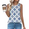 Womens Casual O Neck Loose  Sleeveless Top T-shirt  Summer Tank Tops For Women Tank Camisole Sleeveless Basic Tops