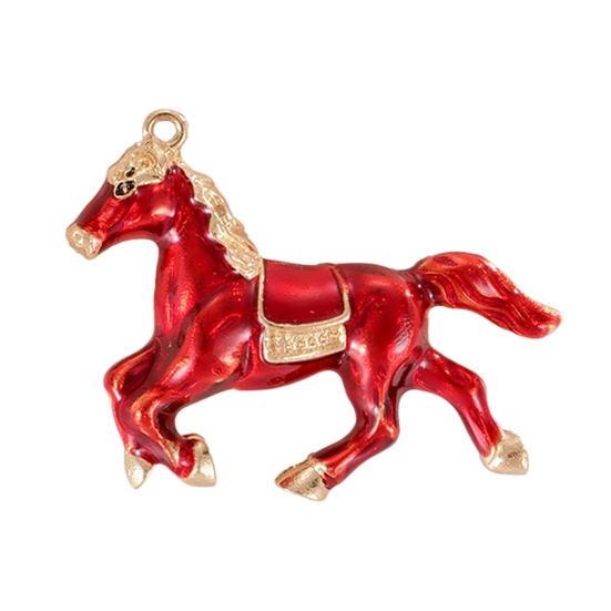 Yousheng Chinese New Year Horse Charm 2026Year of The Horse Mascot Pendant Lucky Zodiac Animal Alloy Feng Shui Charm for DIY Keychain Bracelet Jewelry