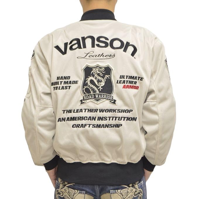 

TVS2402S Mesh Jacket with Protector Type Flight Jacket Motorcycle Biker Outerwear [Banson] MA-1 Men s (2XL, IV/BK)