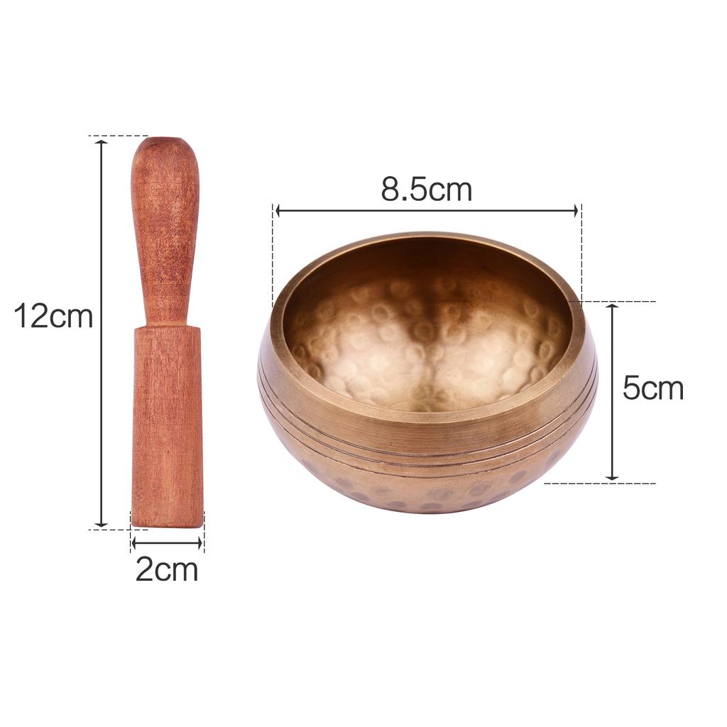 ammoon Tibetan Singing Bowl Set with 8.5cm/3.3inch Handmade Metal Sound Bowl   Soft Cushion   Wooden Striker for Meditation Sound Chakra Healing Yoga