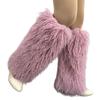 Harajuku Shoes Cuffs Leg Warmer Winter Warm Vintage Solid Color Fuzzy Plush Boots Cover Thick Calf Socks for Womens