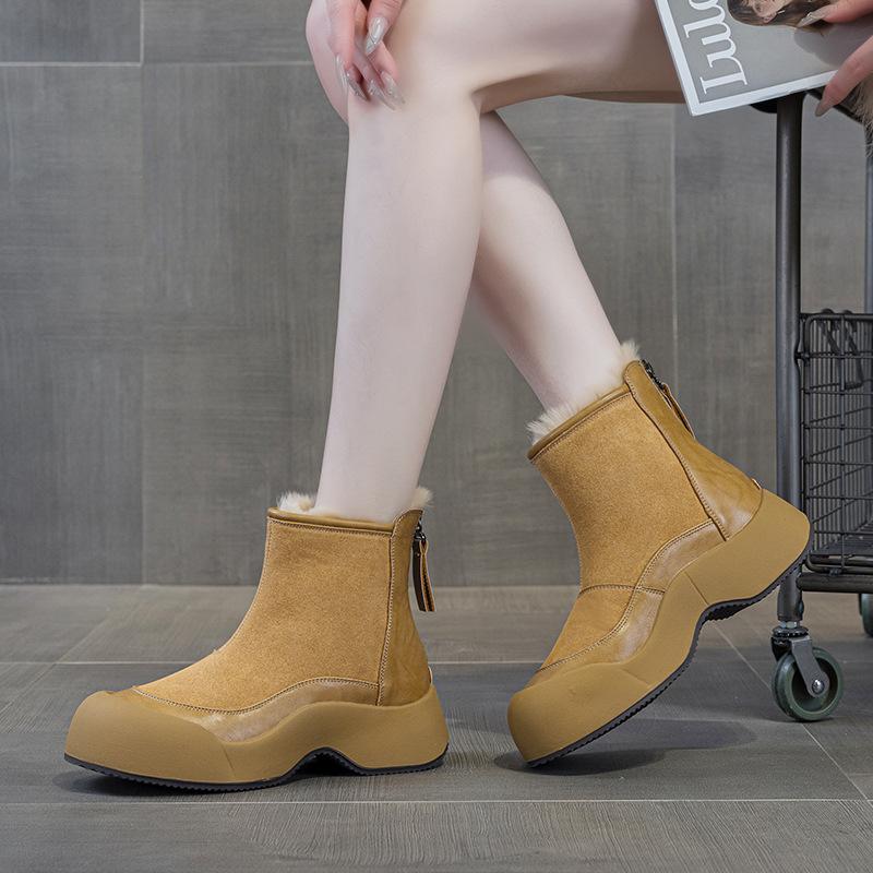 9969 Leather High-top Shoes Children's New Versatile Autumn and Winter Platform Sports and Leisure Shoes