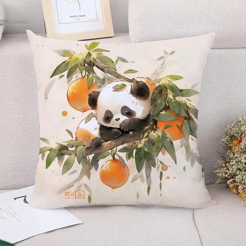 Kawaii Panda Decoration Living Room Bedroom Bed Cushion Cover Decorative Pillowcases  Cushions for Decorative Sofa Pillow